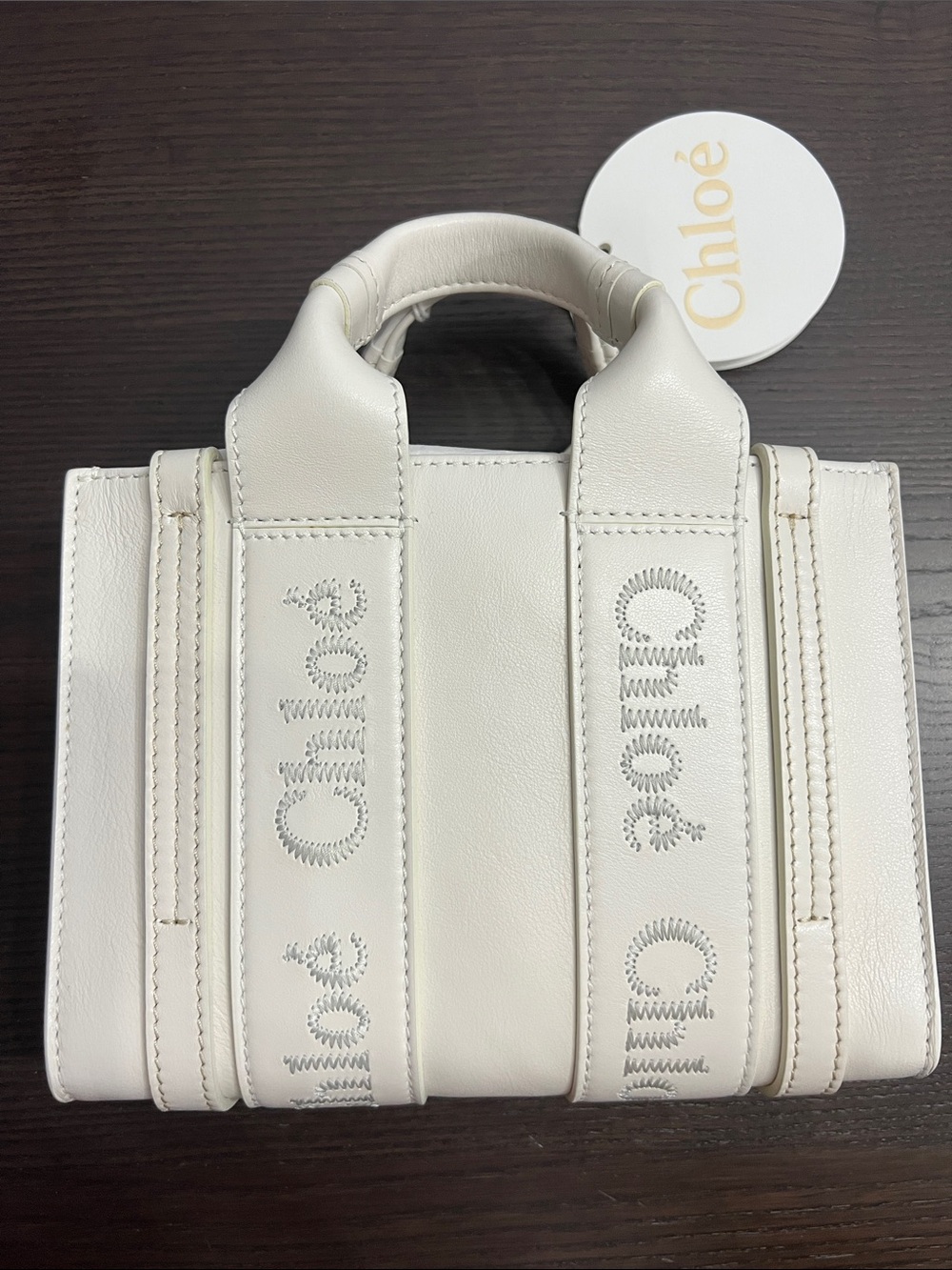 Chloe White Leather Mini Tote Made In Italy NWT $1,550